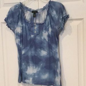 Ralph Lauren short sleeve ruffle top.
